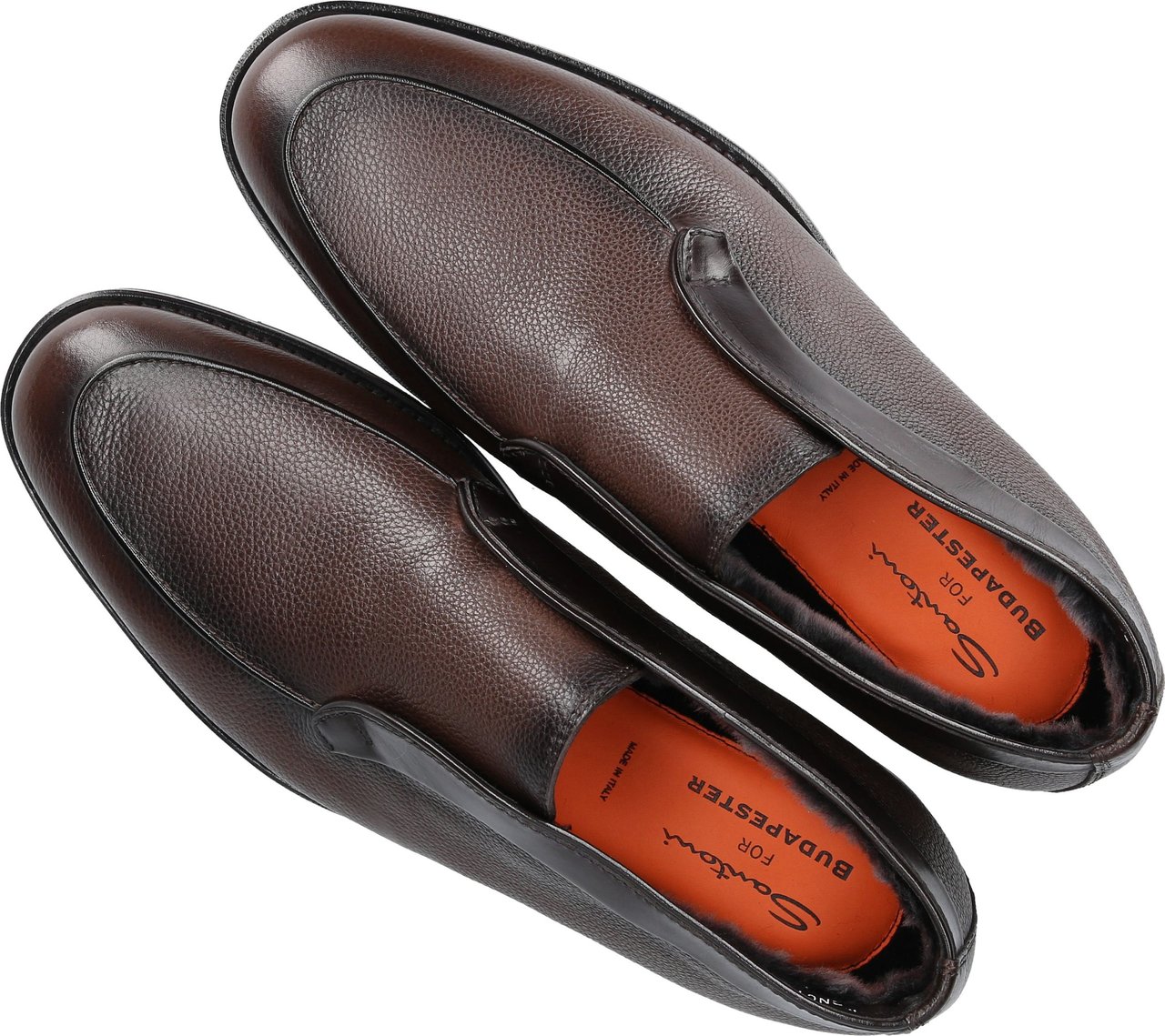 Santoni Ankle Boots Calfskin Tirol Bruin