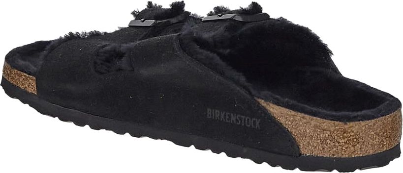 Birkenstock Arizona Shearling Black Sandal Black Zwart