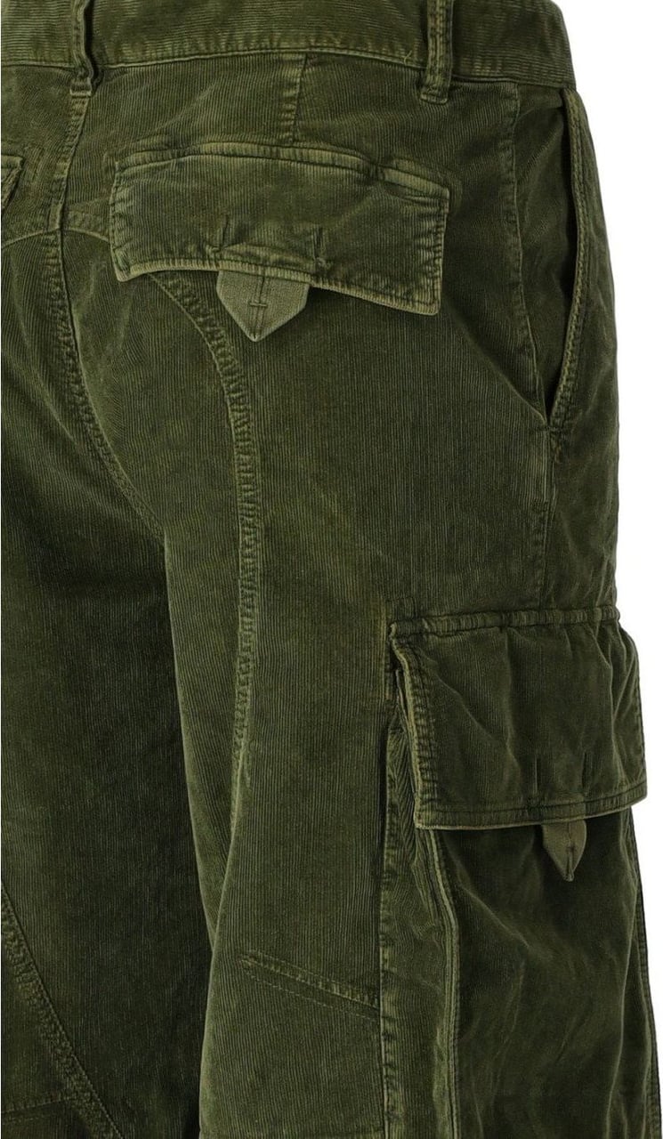 Dsquared2 Corduroy Green Cargo Trousers Green Groen