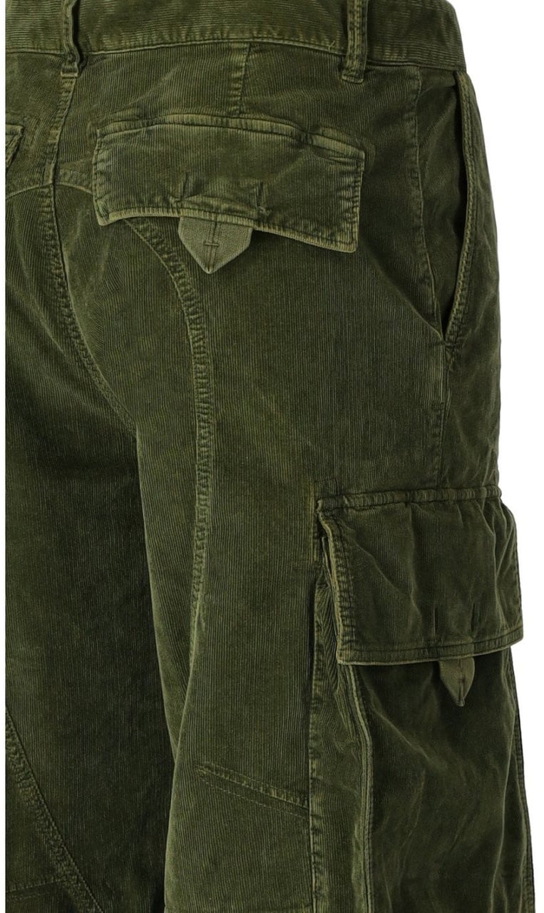 Dsquared2 Corduroy Green Cargo Trousers Green Groen