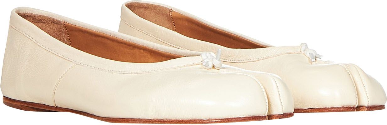 Maison Margiela Tabi Ballerina White Vintage Soft Leather Wit