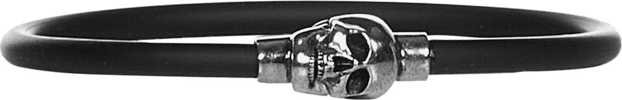 Alexander McQueen skull-fastening detail bracelet Zwart