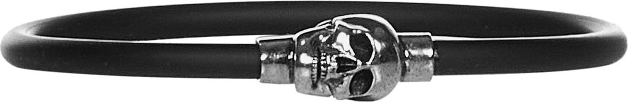 Alexander McQueen skull-fastening detail bracelet Zwart