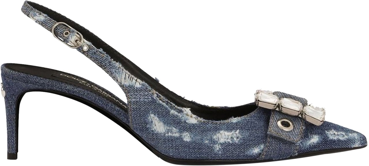 Dolce & Gabbana Dolce & Gabbana Denim Slingback Pumps Blauw