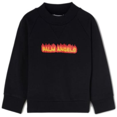 Palm Angels Felpa con Logo Zwart