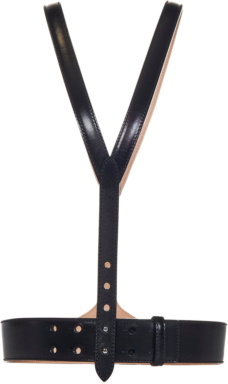 Alexander McQueen Leather Harness Zwart
