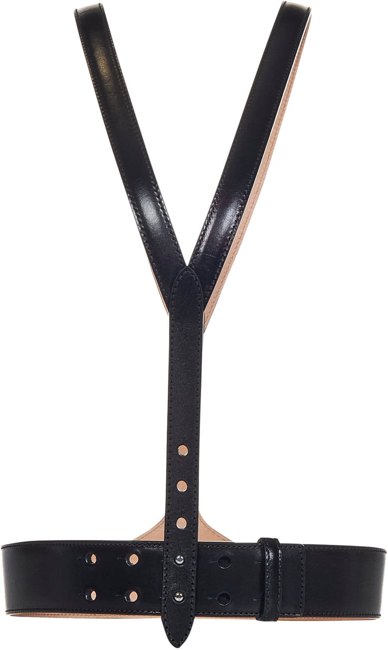 Alexander McQueen Leather Harness Zwart