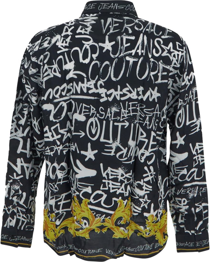 Versace Jeans Couture Graffiti Couture Print Shirt Zwart