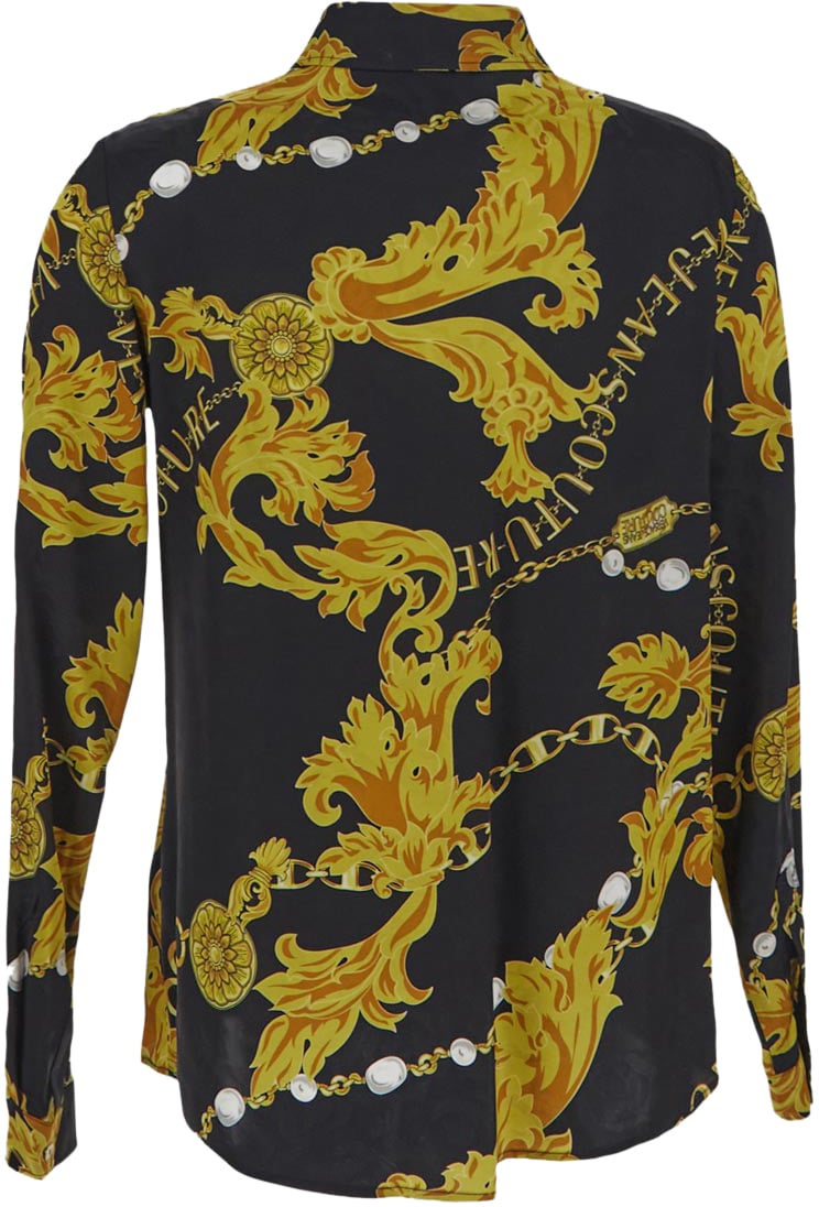 Versace Jeans Couture Chain Couture Print Shirt Zwart