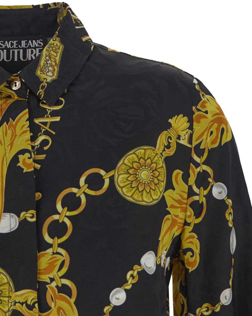 Versace Jeans Couture Chain Couture Print Shirt Zwart