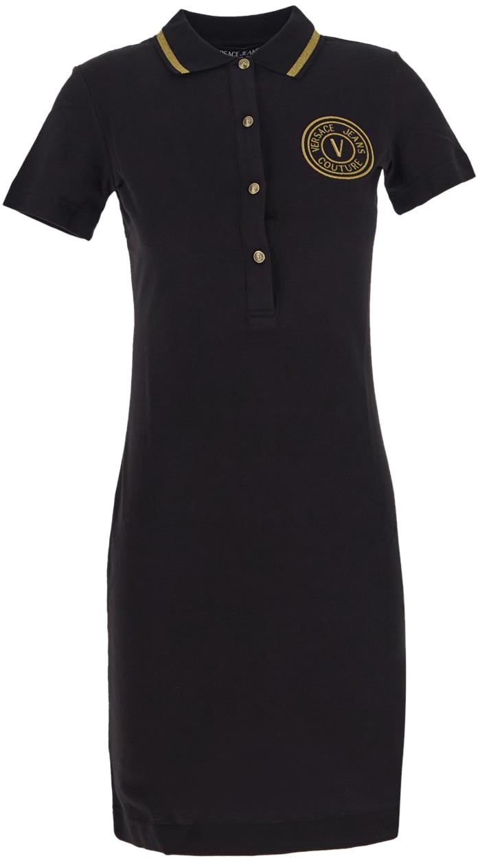 Versace Jeans Couture Polo Mini Dress Zwart