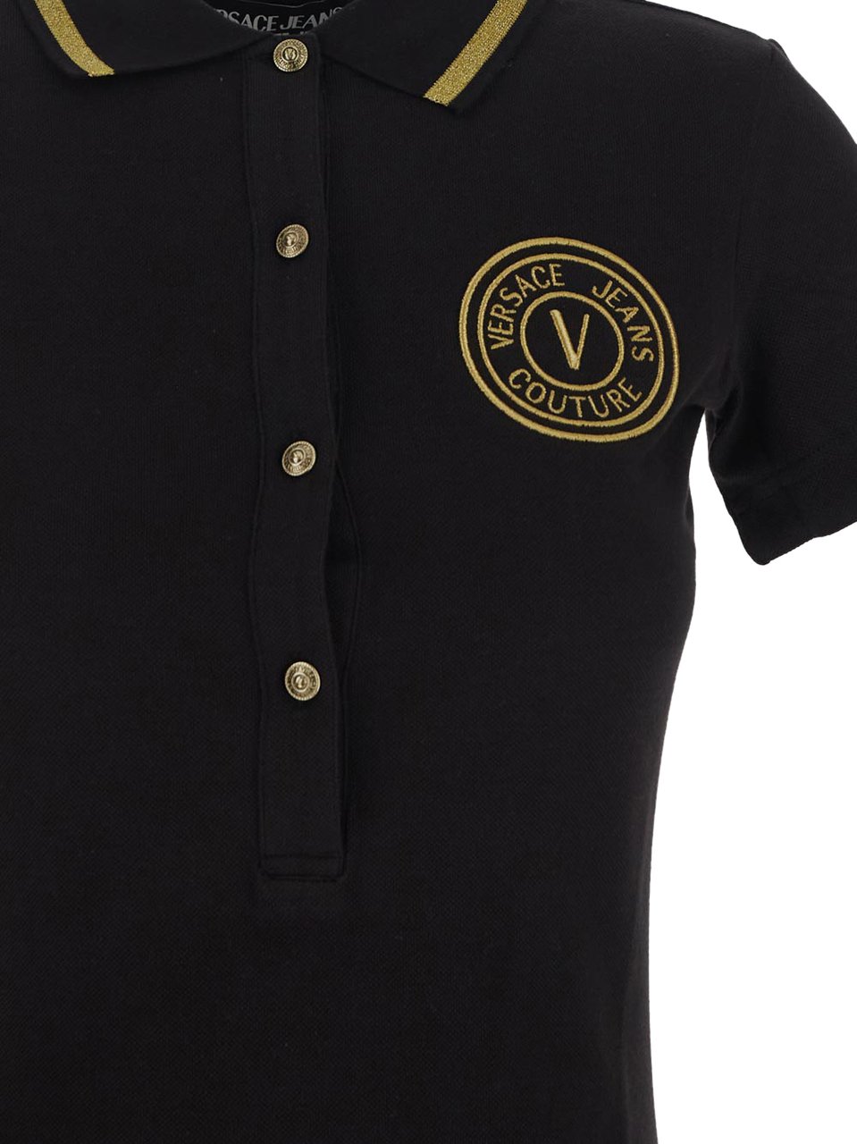 Versace Jeans Couture Polo Mini Dress Zwart
