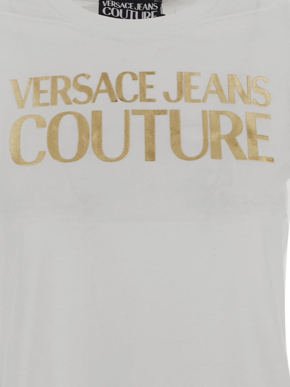 Versace Jeans Couture Shiny Logo Print T-Shirt Wit