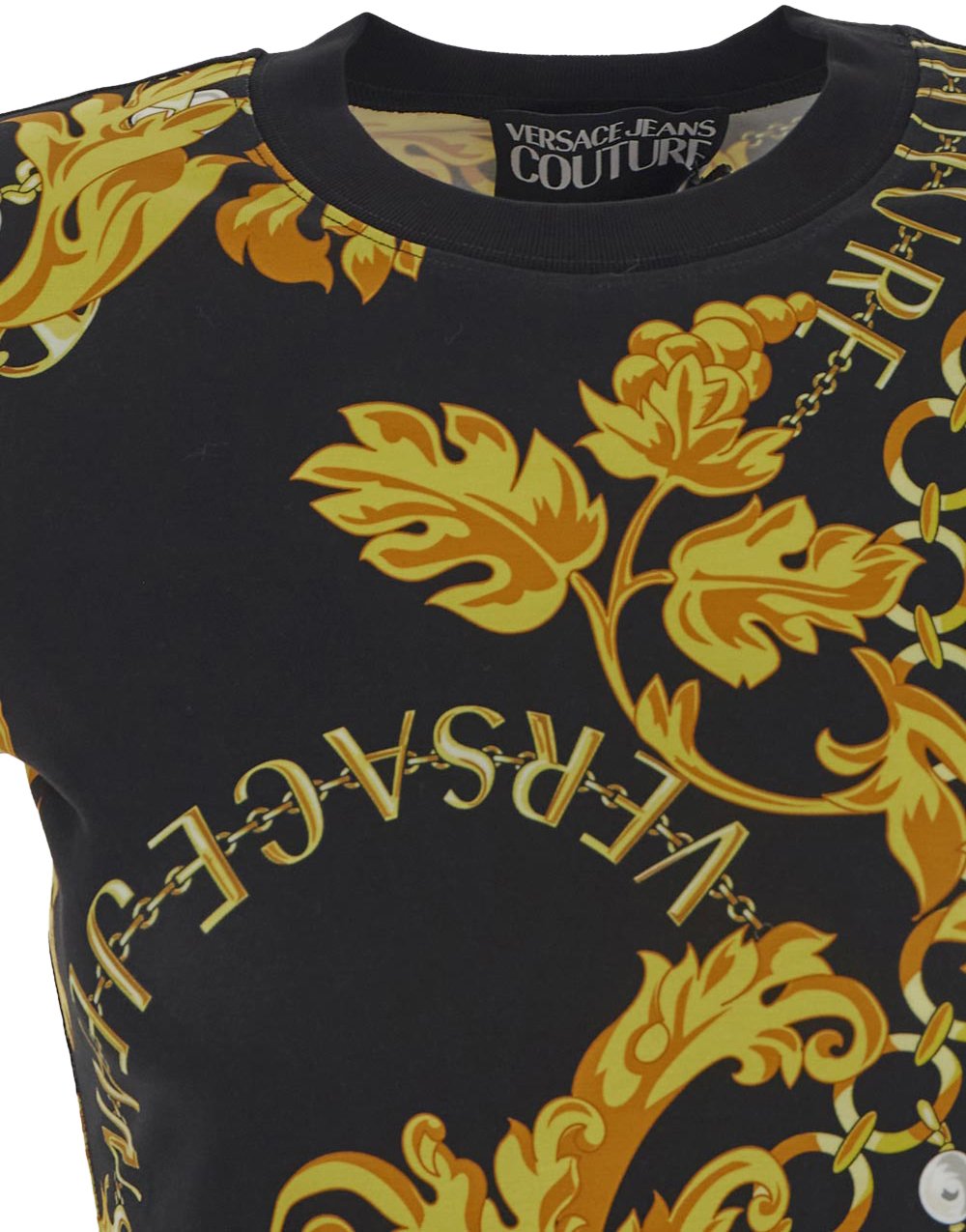 Versace Jeans Couture Chain Couture Print T-Shirt Zwart