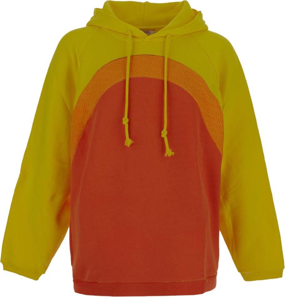 ERL Terry Panels Hooded Sweatshirt Oranje