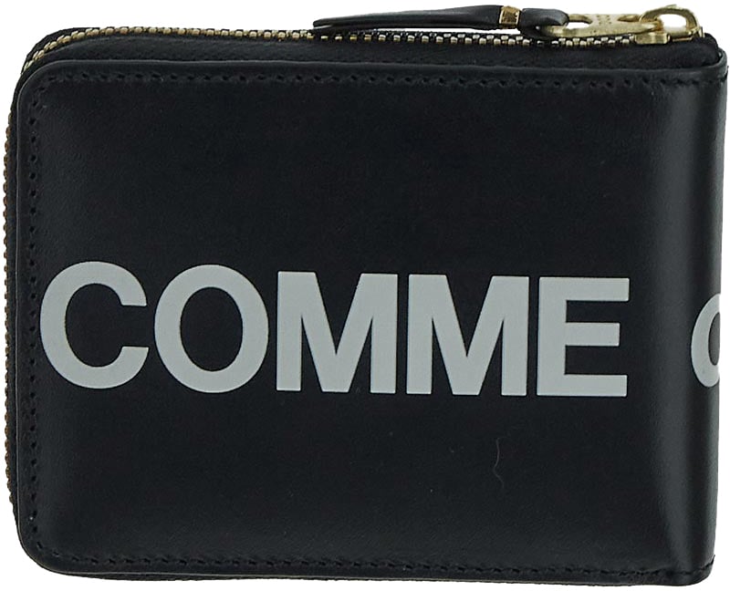 Comme des Garçons Huge Logo Print Wallet Zwart