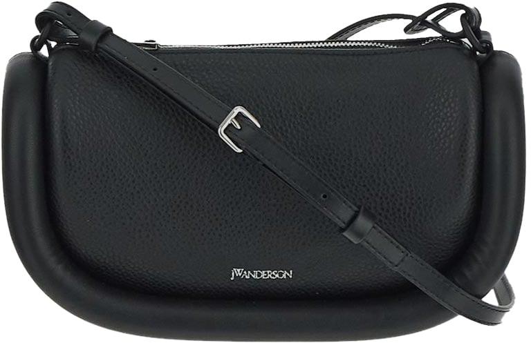 J.W. Anderson J.W. Anderson Black leather Bumper-12 crossbody bag Zwart