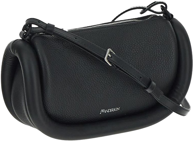 J.W. Anderson J.W. Anderson Black leather Bumper-12 crossbody bag Zwart