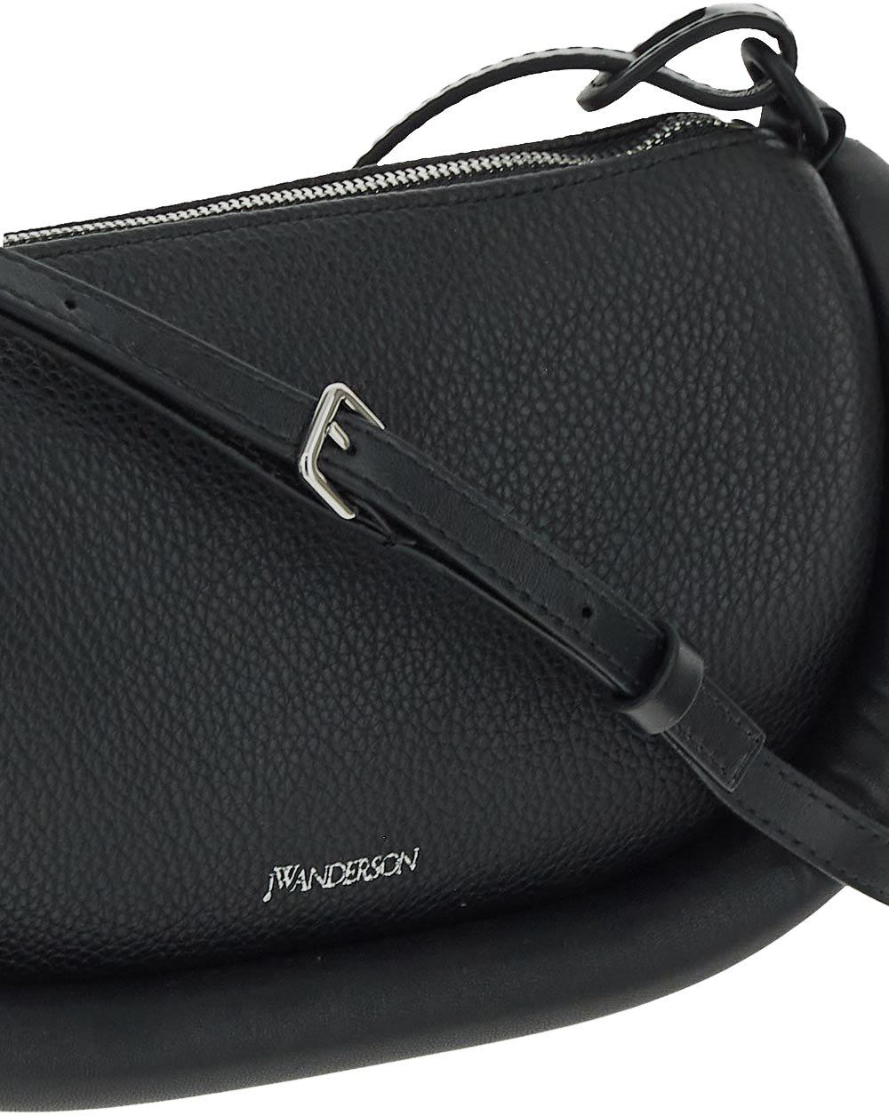 J.W. Anderson J.W. Anderson Black leather Bumper-12 crossbody bag Zwart