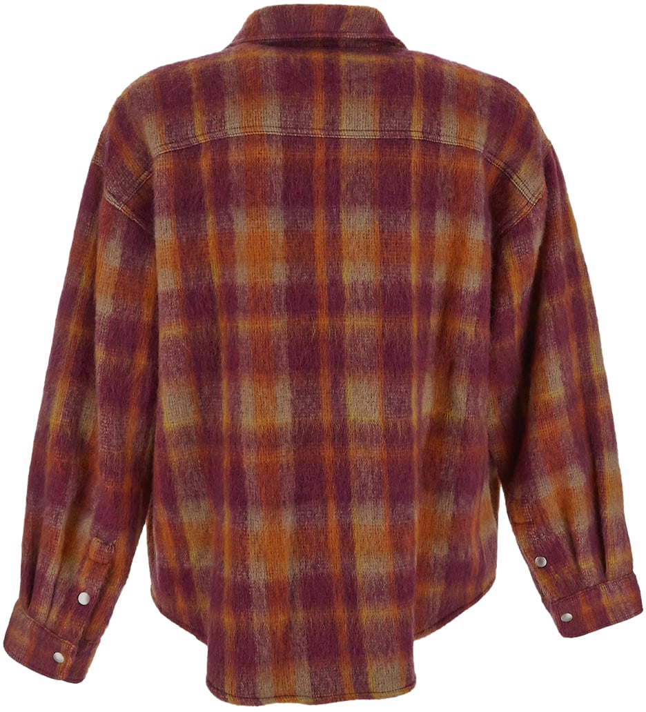 Palm Angels Brushed Wool Check Overshirt Divers
