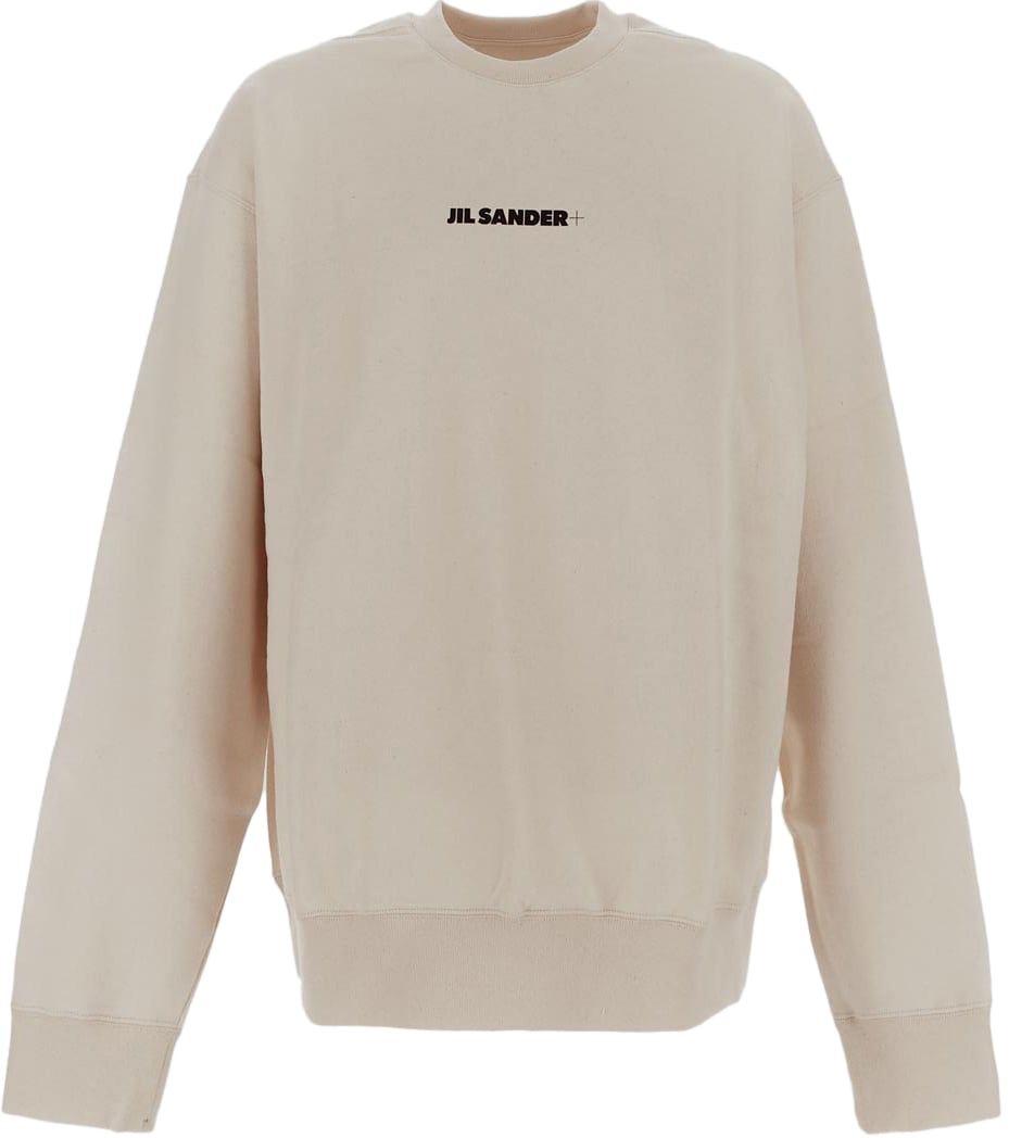 Jil Sander Jil Sander Sand cotton oversize sweatshirt Neutraal