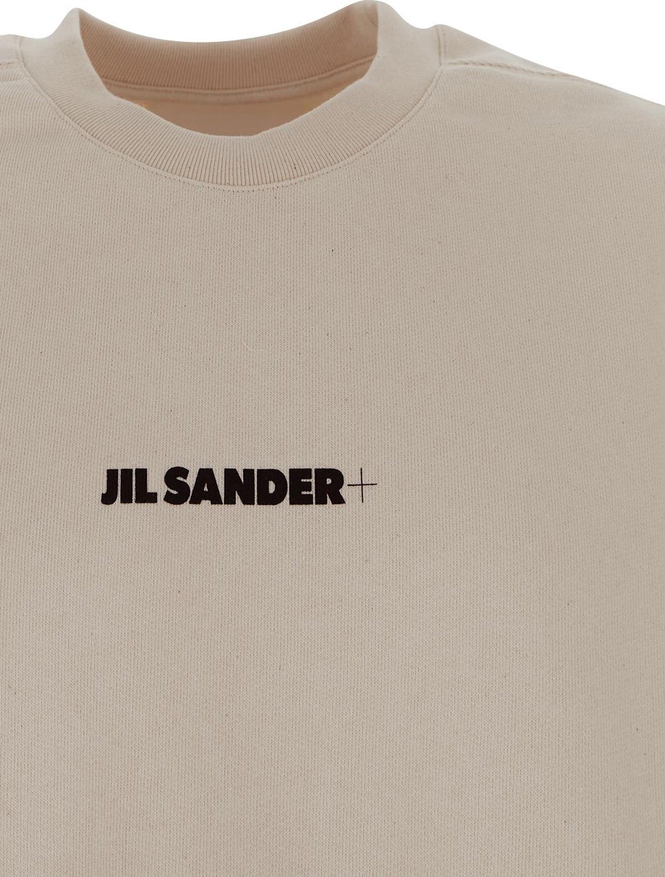 Jil Sander Jil Sander Sand cotton oversize sweatshirt Neutraal
