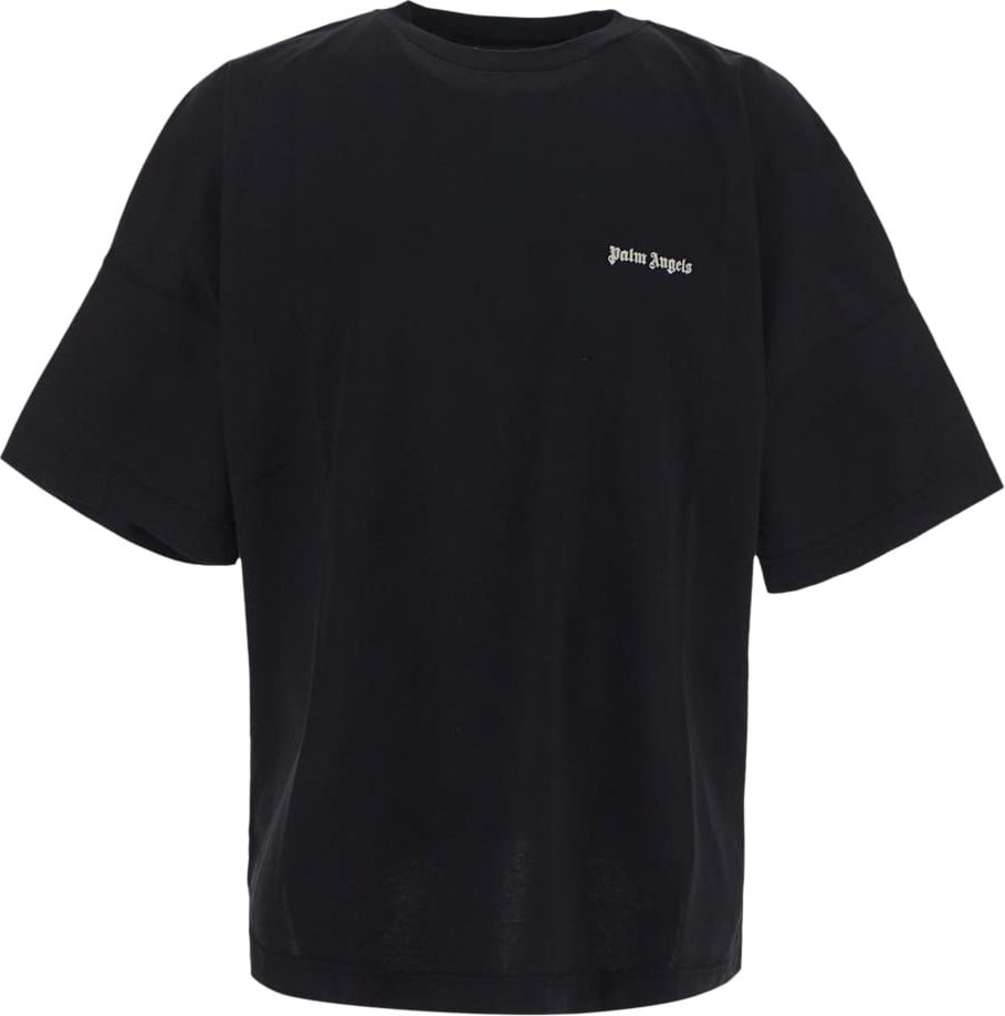 Palm Angels Embroidered Logo Over Tee Zwart