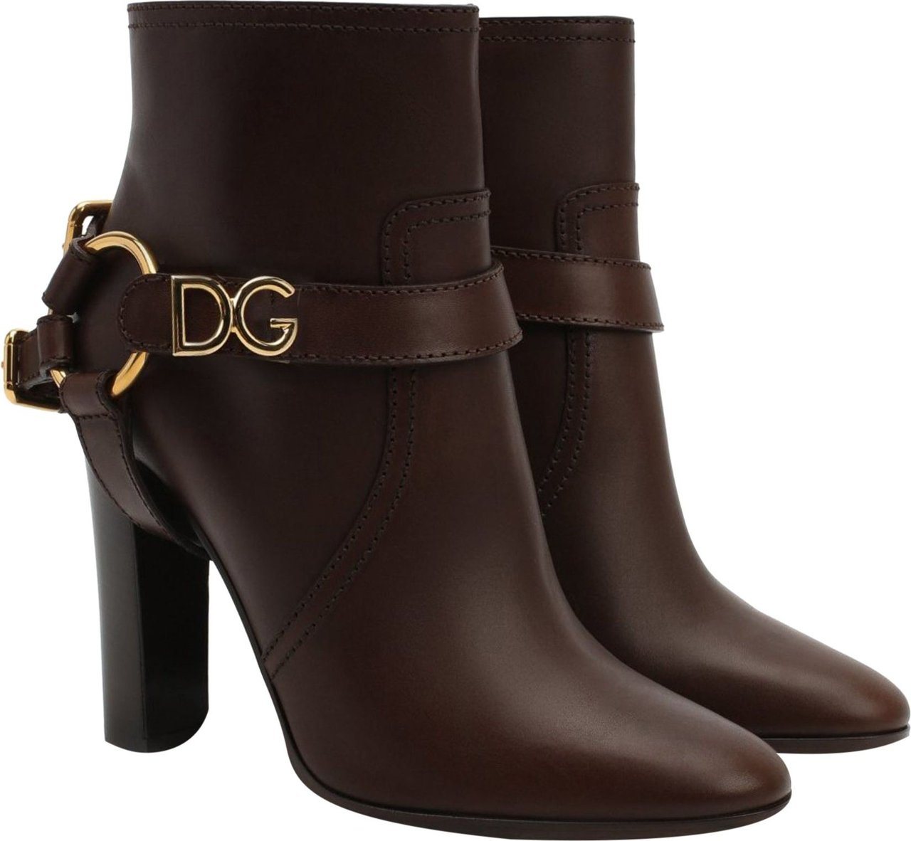 Dolce & Gabbana Dolce & Gabbana Leather Ankle Boots Bruin
