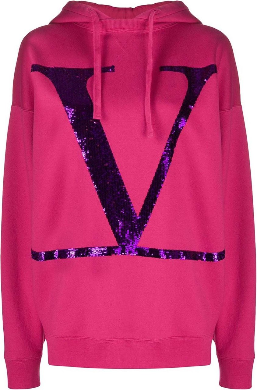 Valentino Valentino V Logo Print Sweatshirt Roze