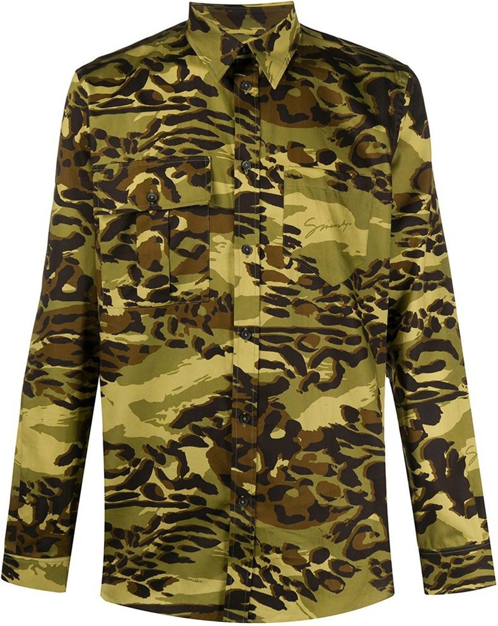 Givenchy Givenchy Camouflage Print Shirt Groen