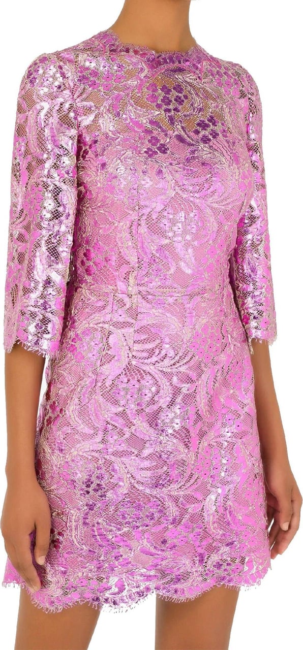 Dolce & Gabbana Dolce & Gabbana Floral Lace Dress Roze