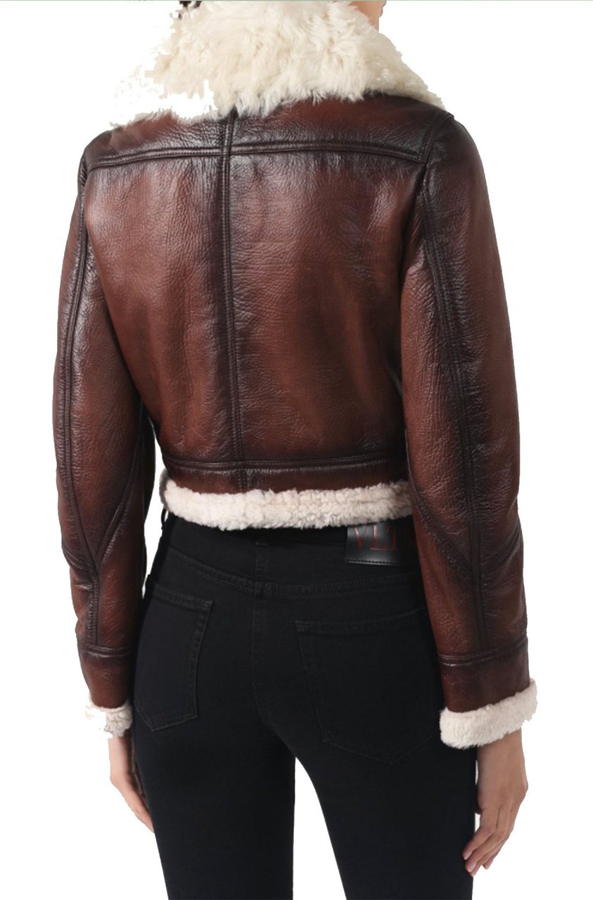Givenchy Givenchy Cropped Leather Jacket Bruin