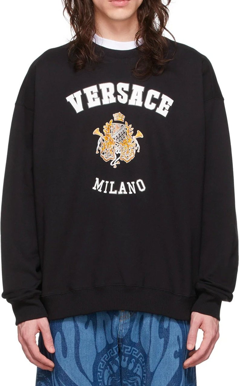 Versace Versace Cotton Sweatshirt Zwart