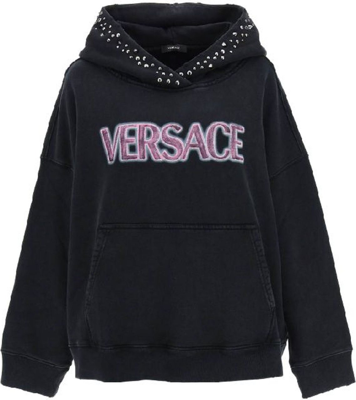 Versace Versace Cotton Logo Sweatshirt Zwart