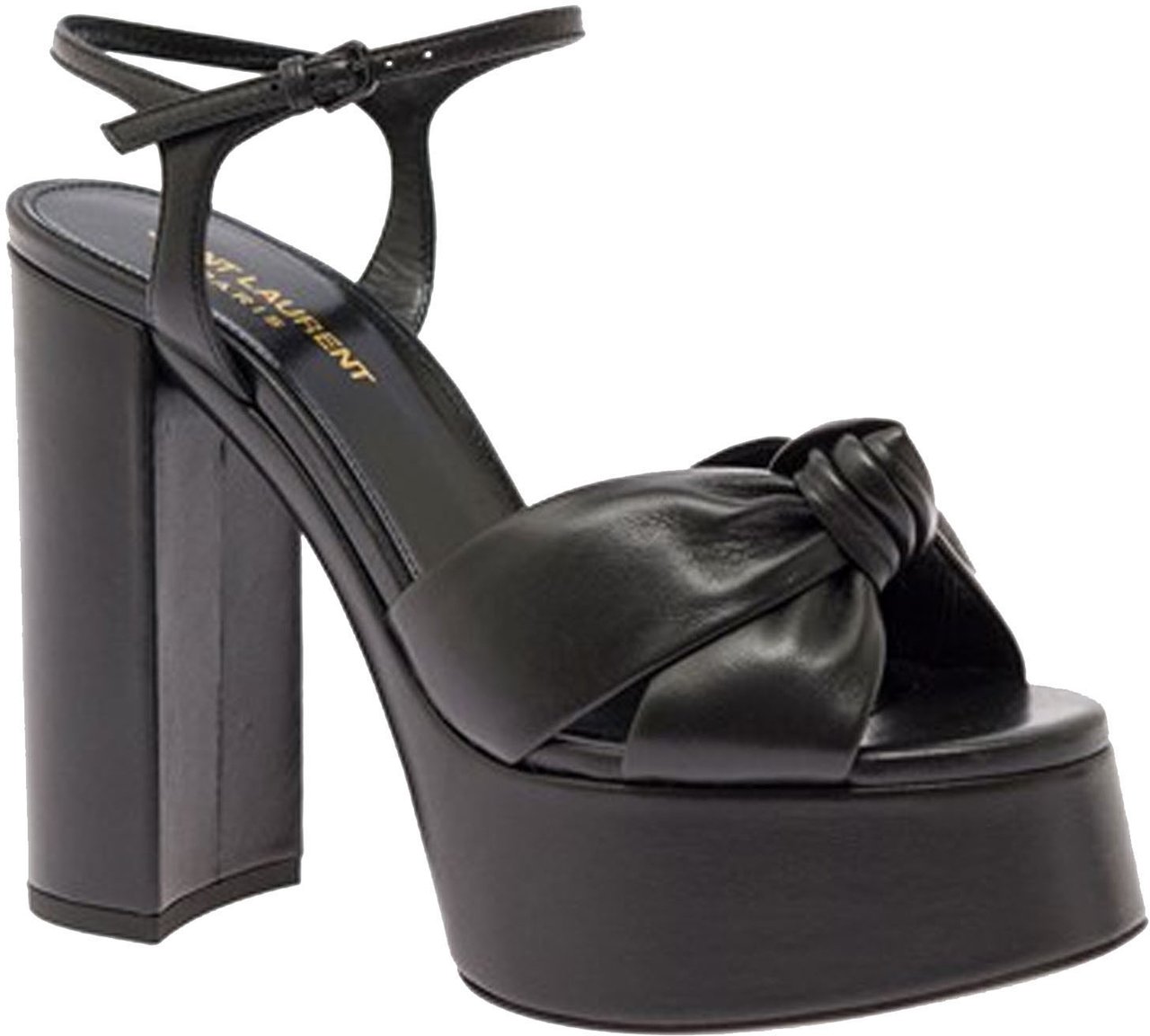 Saint Laurent Saint Laurent Leather Sandals Zwart