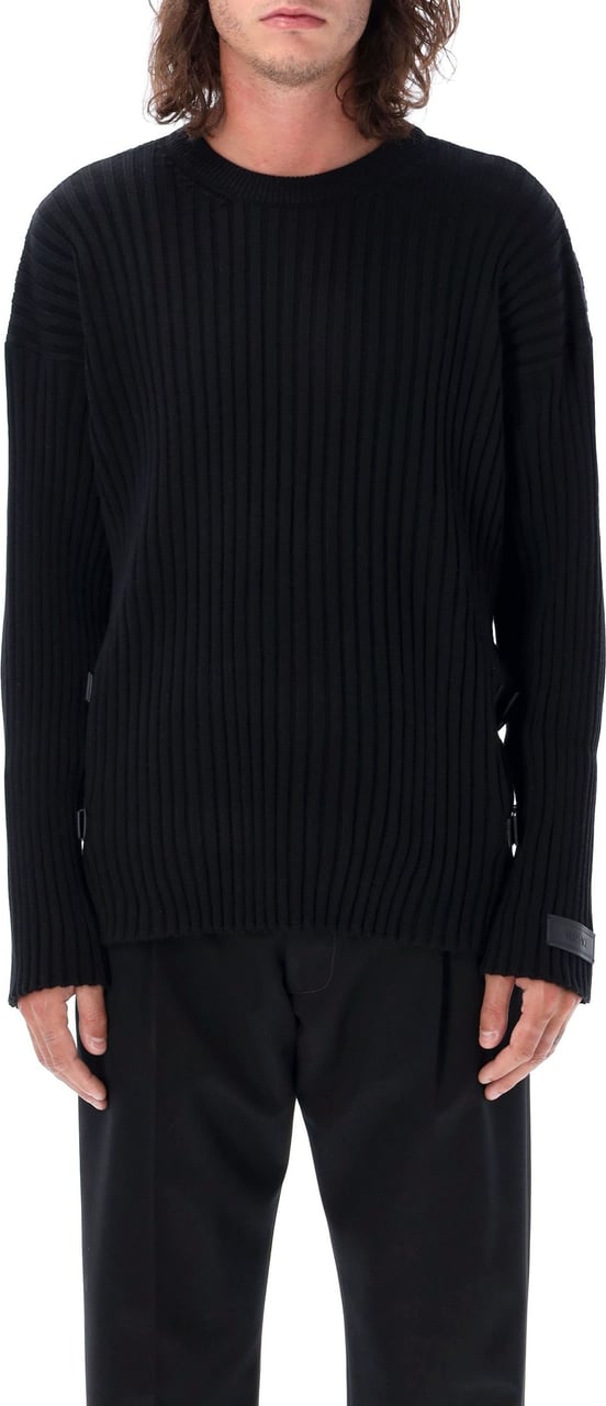 Versace Knit sweater buckles Zwart