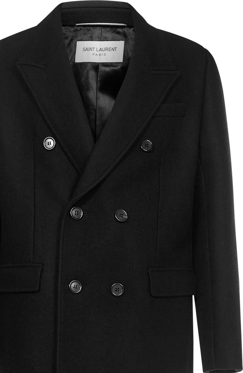 Saint Laurent Saint Laurent Coats Black Zwart