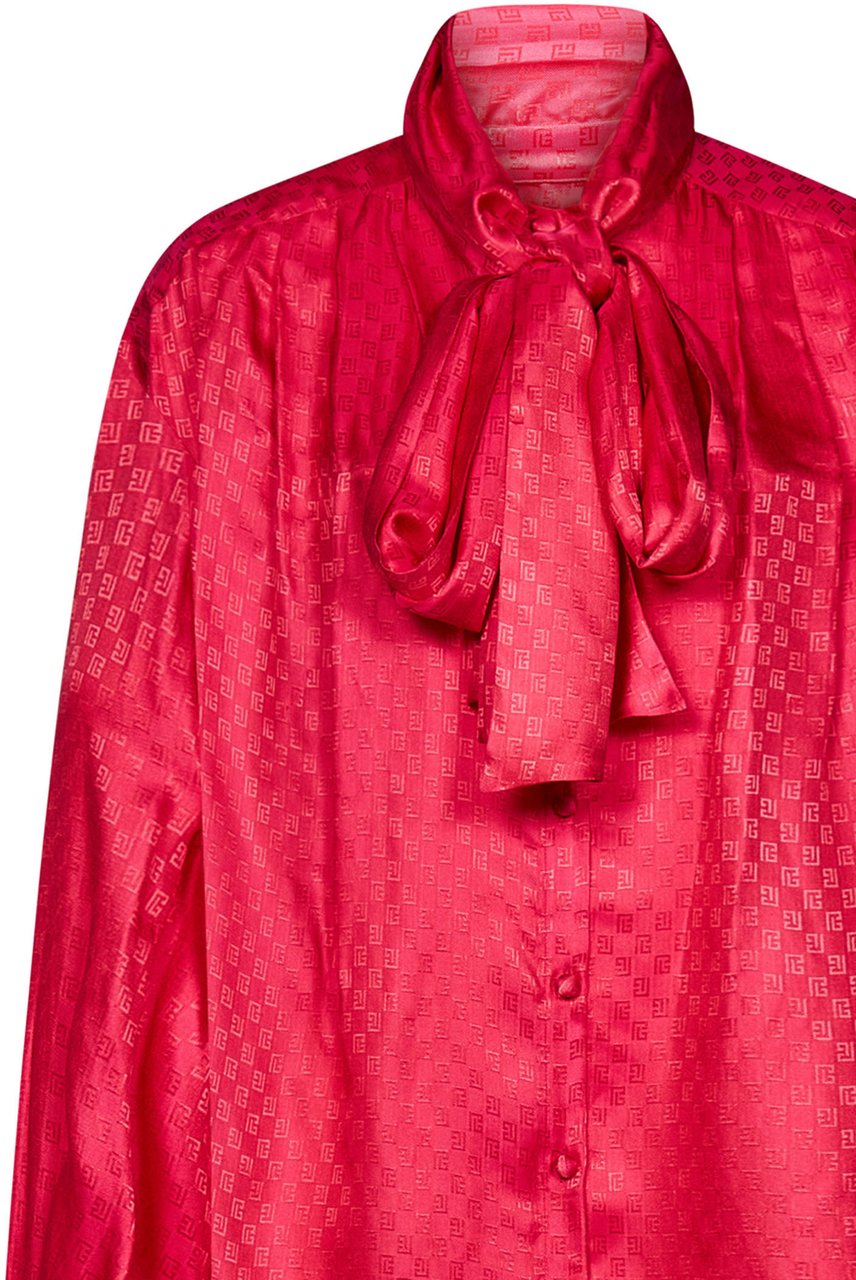 Balmain Balmain Fuchsia silk blend oversize blouse Divers