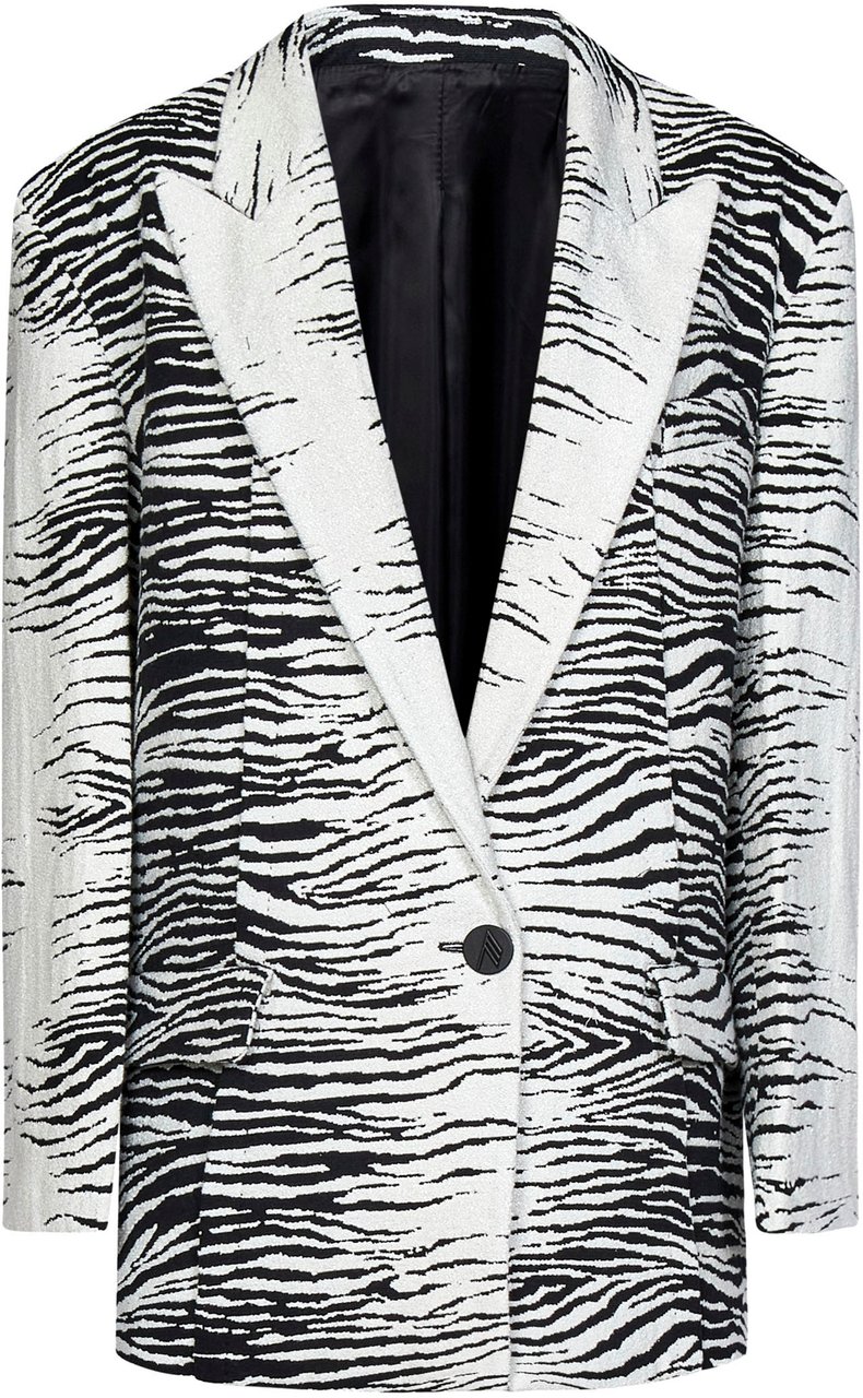 The Attico Jackets White Black Zwart