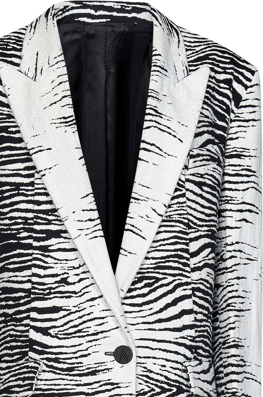 The Attico Jackets White Black Zwart