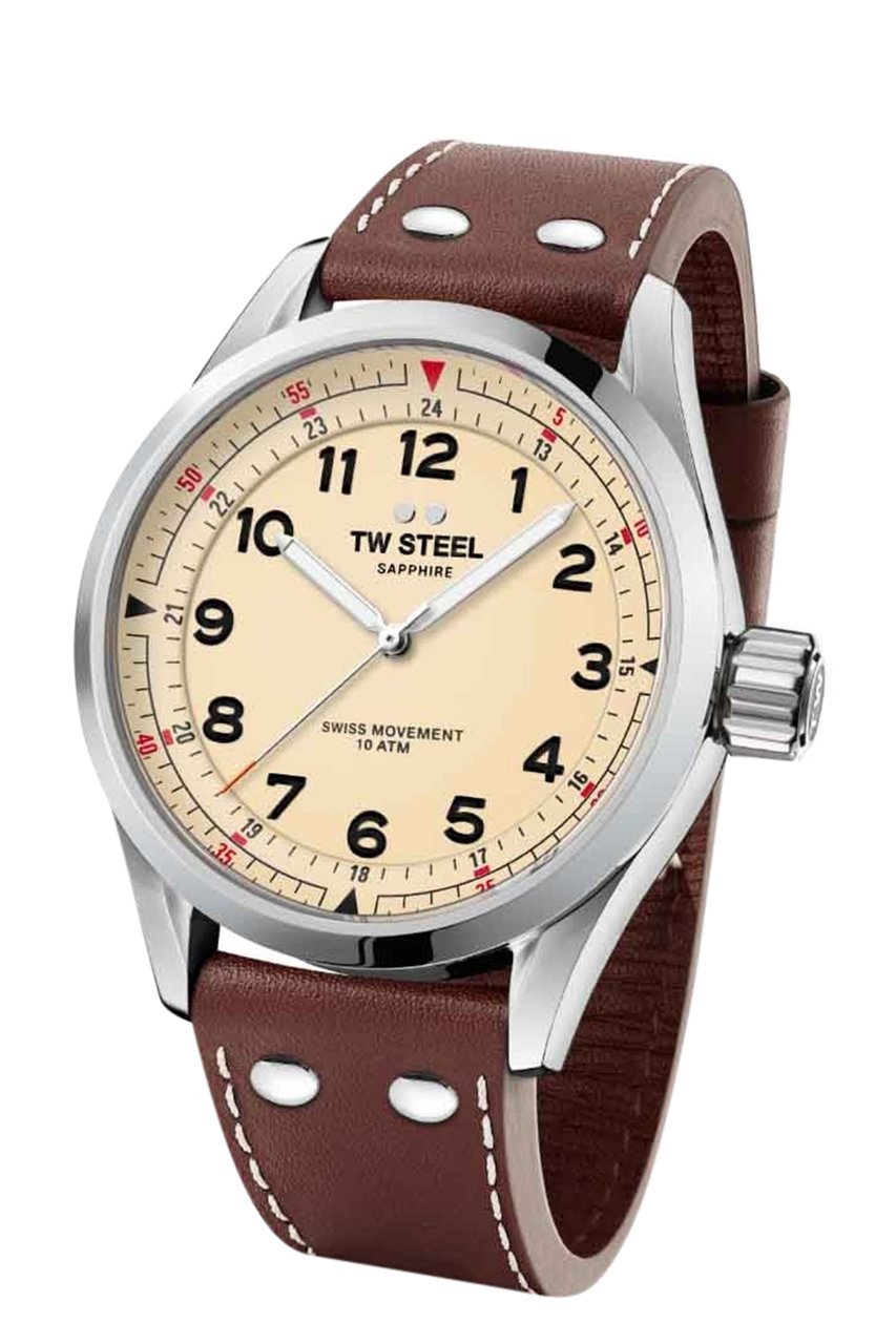 TW Steel Swiss Volante SVS101 horloge 45mm Beige