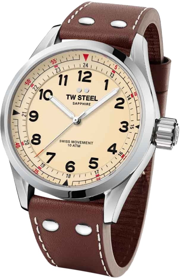 TW Steel Swiss Volante SVS101 horloge 45mm Beige