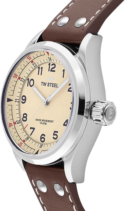 TW Steel Swiss Volante SVS101 horloge 45mm Beige