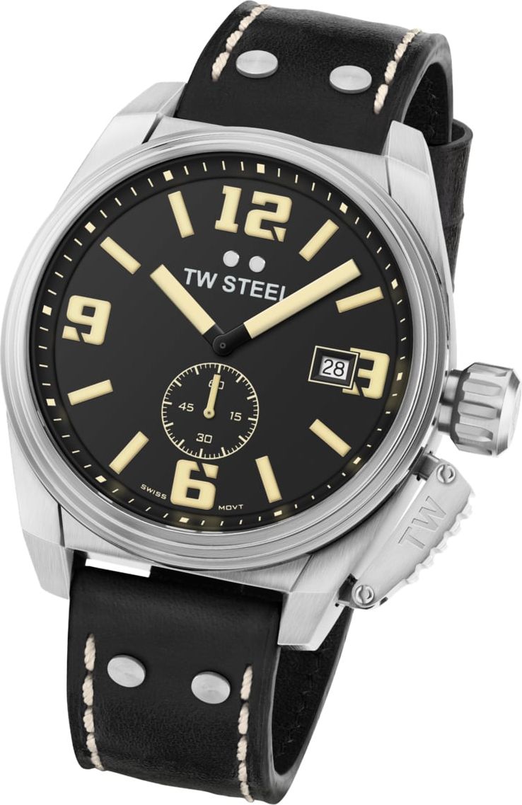 TW Steel TW1001 Canteen horloge Swiss Movement Zwart