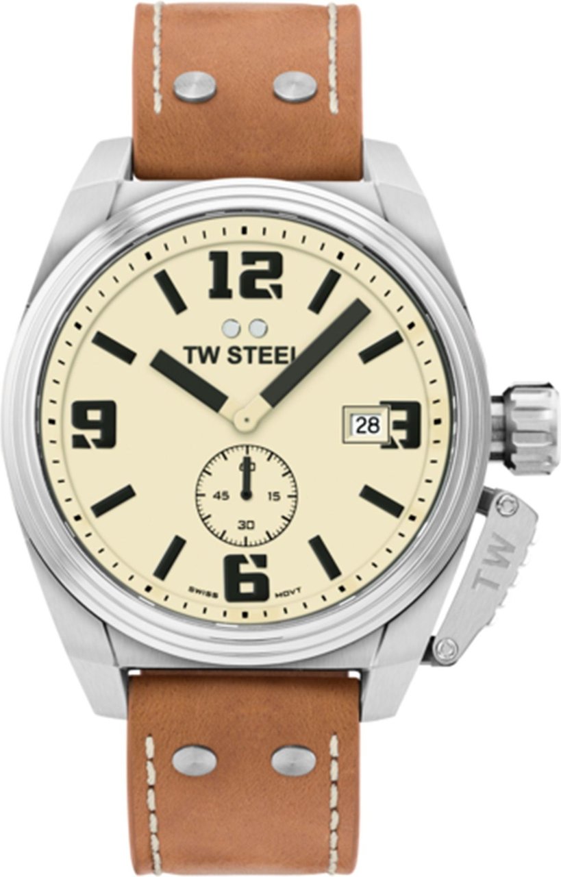 TW Steel TW1000 Canteen horloge Swiss Movement Beige