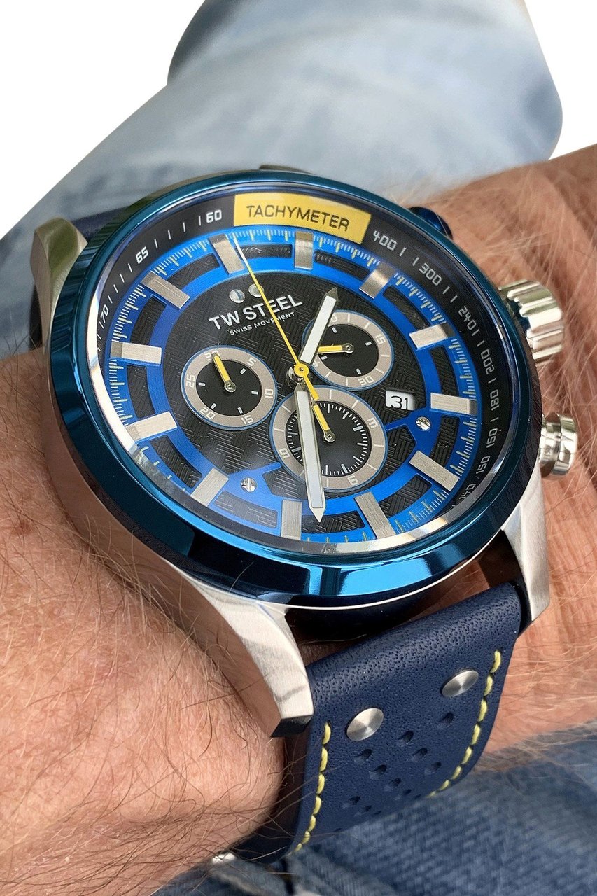 TW Steel SVS208 Fast Lane Limited Edition heren horloge 48 mm Blauw