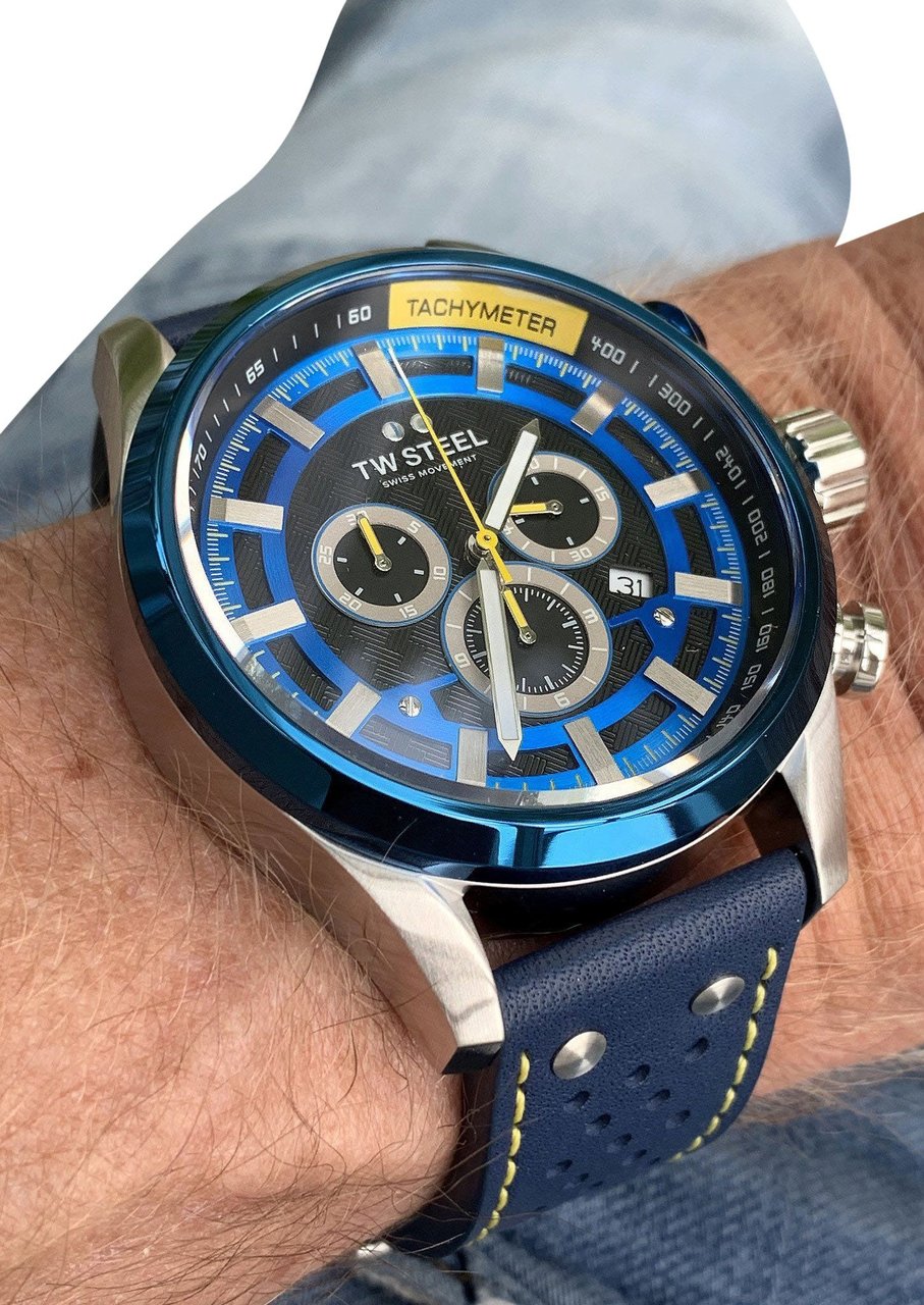 TW Steel SVS208 Fast Lane Limited Edition heren horloge 48 mm Blauw