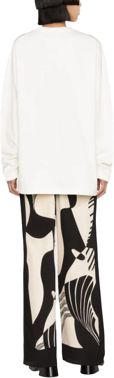 Jil Sander logo-print long-sleeve top Neutraal