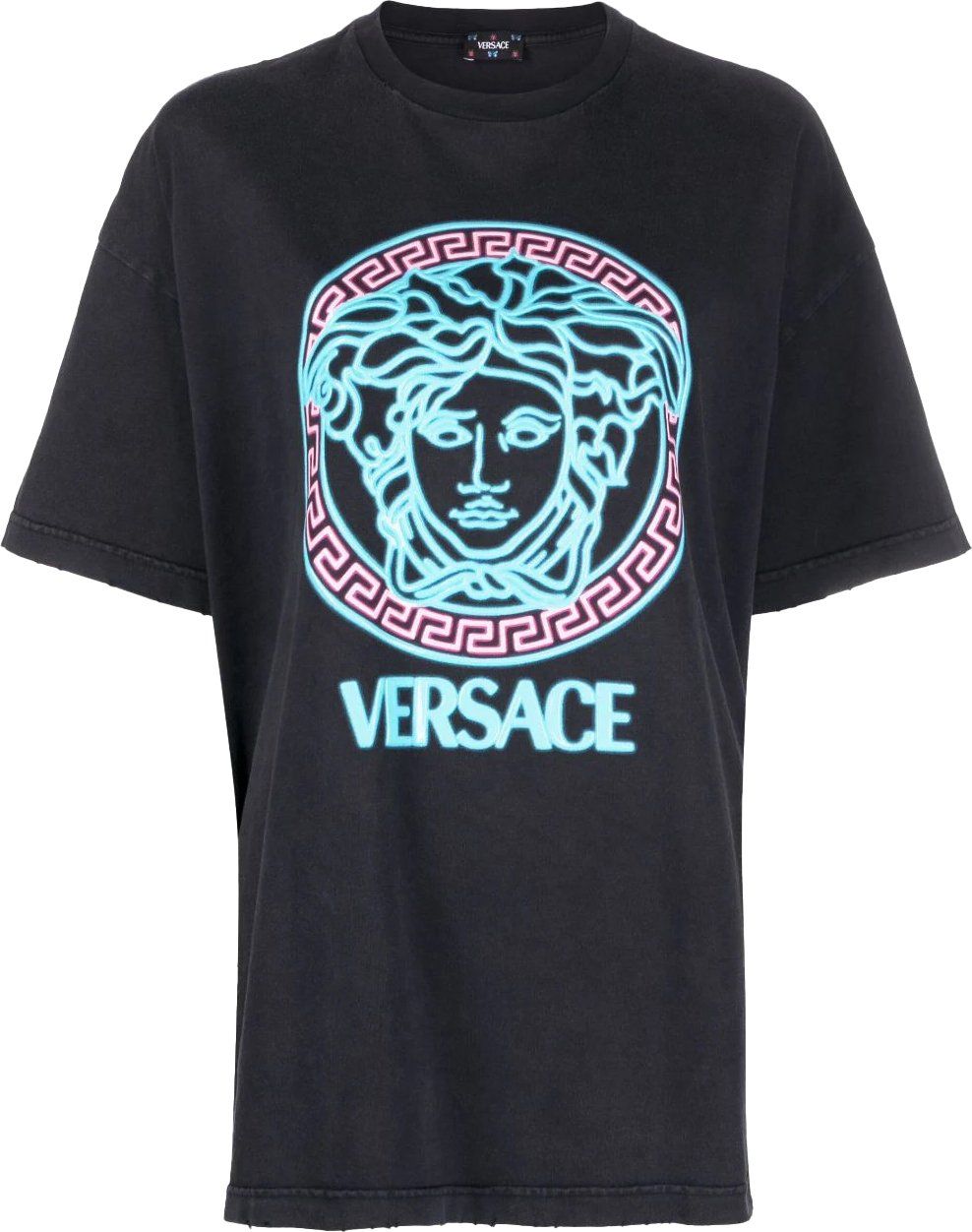 Versace Medusa-appliqué cotton T-shirt Zwart