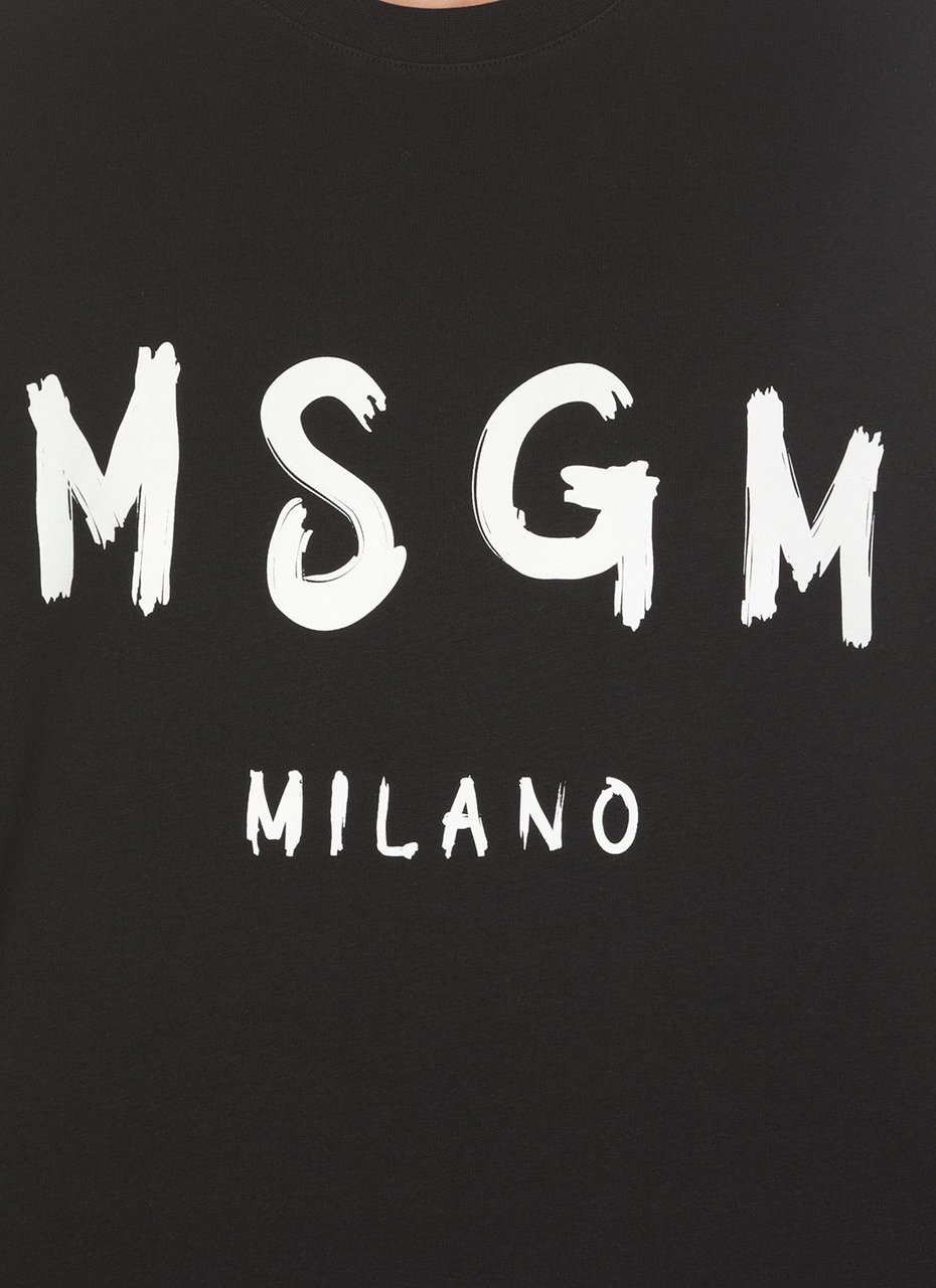 MSGM T-shirts And Polos Black Zwart